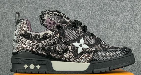 LV Skate Sneaker 'Black Swarovski Monogram'