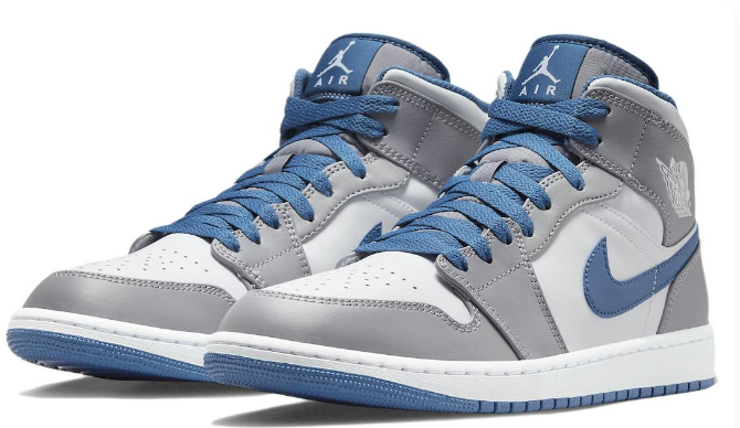 Air Jordan 1 Mid 'Cement Grey True Blue' – DQ8426-014