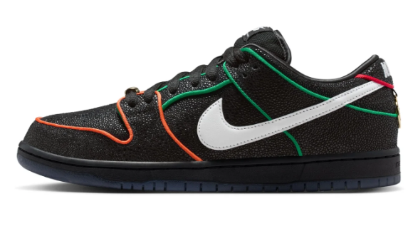 Nike SB Dunk Low Pro QS 'Black/White/Challenge Red'